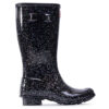 Hunter Гумени ботуши Org Kids Giant Glitter Boots JFT6075RGT Черен цвят на ниска цена