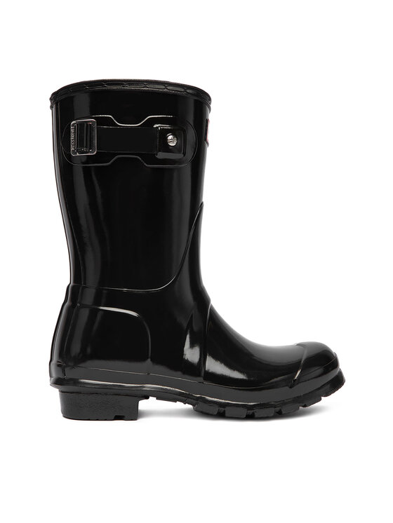 Hunter Гумени ботуши Original Gloss Short WFS1000RGL Черен цвят на ниска цена
