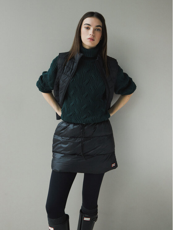 Hunter Мини пола HARW0035242 Черен Regular Fit цвят на ниска цена