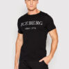 Iceberg Тишърт 22II1P0F0146301 Черен Regular Fit цвят на ниска цена
