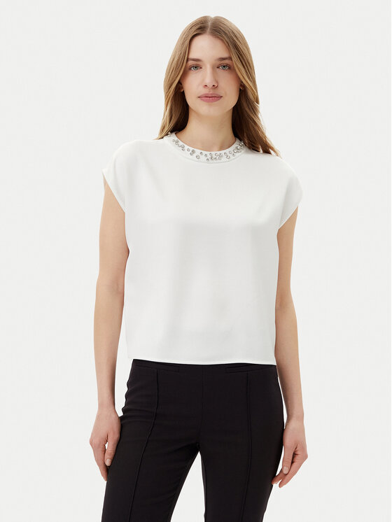 Imperial Блуза RIC3JBA Бял Regular Fit цвят на ниска цена