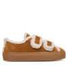 Inuikii Сникърси Shearling Low Velcro 1001.001.0231 Кафяв цвят на ниска цена