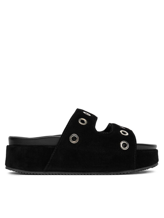 Inuikii Чехли Suede Studs 70103-153 Черен цвят на ниска цена