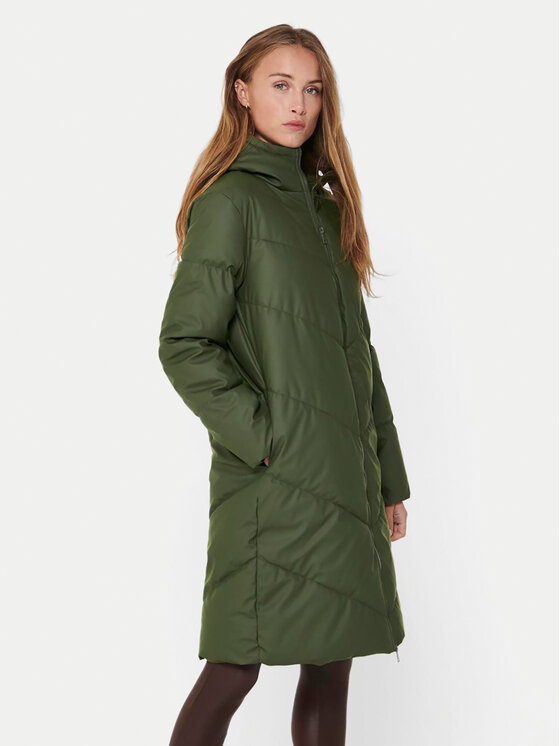 JDY Зимно яке 15217556 Зелен Regular Fit цвят на ниска цена