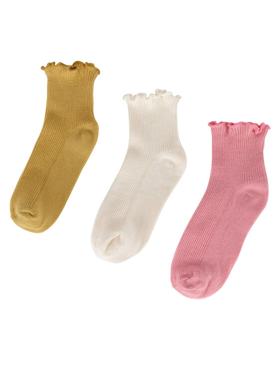 JENNY Къси чорапи 7KB-003-SS25 (3-pack) Жълт цвят на ниска цена