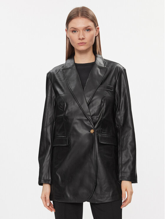 JJXX Сако Mary 12227940 Черен Regular Fit цвят на ниска цена