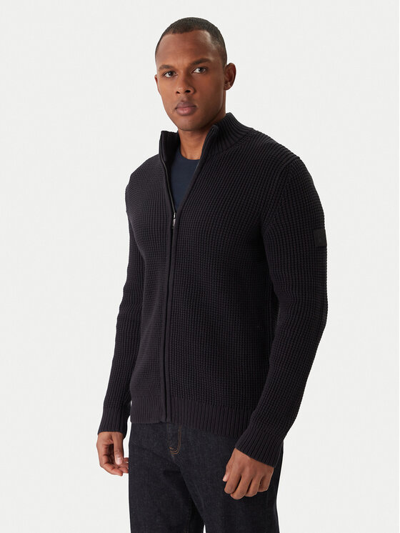 JOOP! Jeans Кардиган Hajoros 30047664 Черен Modern Fit цвят на ниска цена