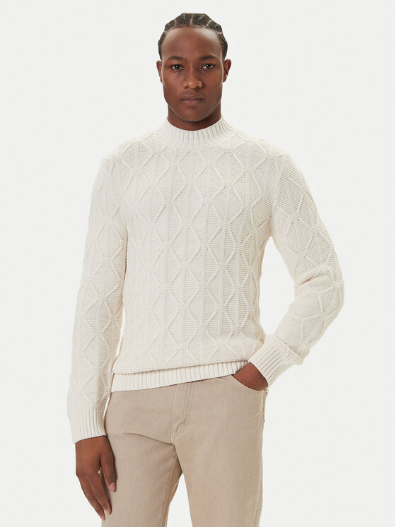 JOOP! Jeans Пуловер 15 JJK-18Floriano 30047403 Екрю Modern Fit цвят на ниска цена