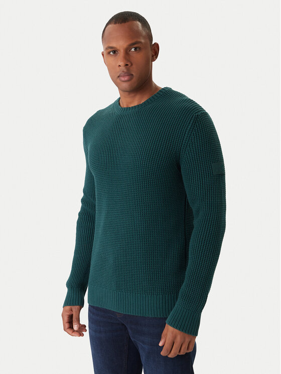 JOOP! Jeans Пуловер Harono 30047662 Зелен Modern Fit цвят на ниска цена