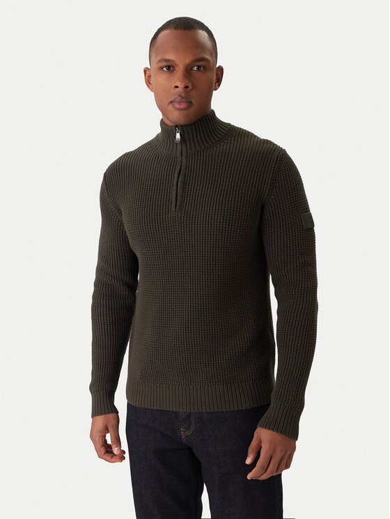 JOOP! Jeans Пуловер Henrios 30047663 Зелен Modern Fit цвят на ниска цена