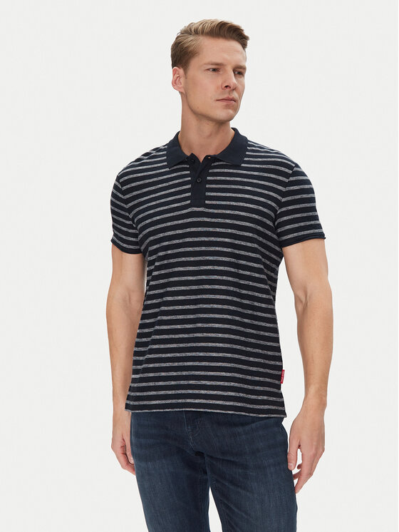 JOOP! Jeans Тениска с яка и копчета 15 JJJ-51Alaron 30045759 Тъмносин Modern Fit цвят на ниска цена