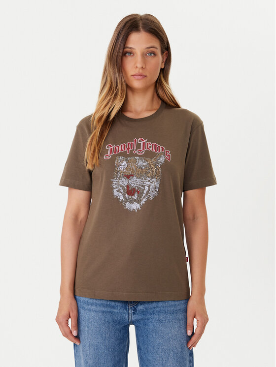 JOOP! Jeans Тишърт Tanasia 30048568 Зелен Regular Fit цвят на ниска цена