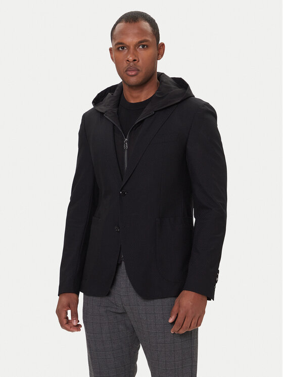 JOOP! Сако Huntsville-J 30047604 Черен Slim Fit цвят на ниска цена