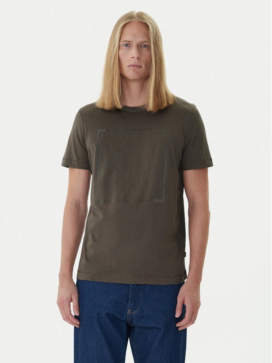 JOOP! Тишърт 17 JJ-21Bajo 30047429 Кафяв Modern Fit цвят на ниска цена