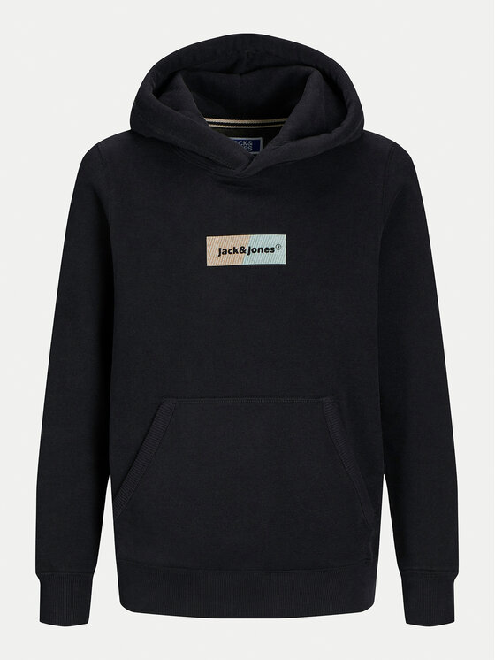 Jack & Jones Junior Суитшърт Bronx 12263291 Черен Standard Fit цвят на ниска цена