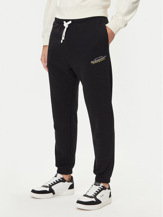 Jack & Jones Долнище анцуг Kane Billy 12283257 Черен Relaxed Fit цвят на ниска цена