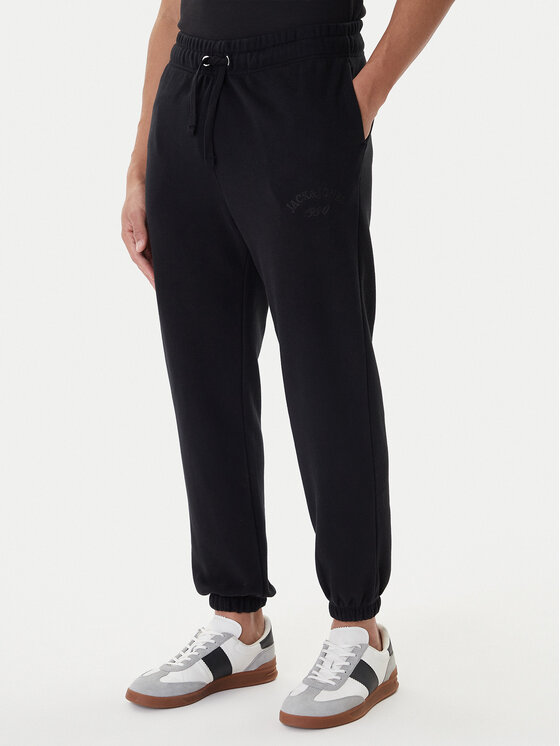 Jack & Jones Долнище анцуг Kane Bleecker 12287165 Черен Relaxed Fit цвят на ниска цена