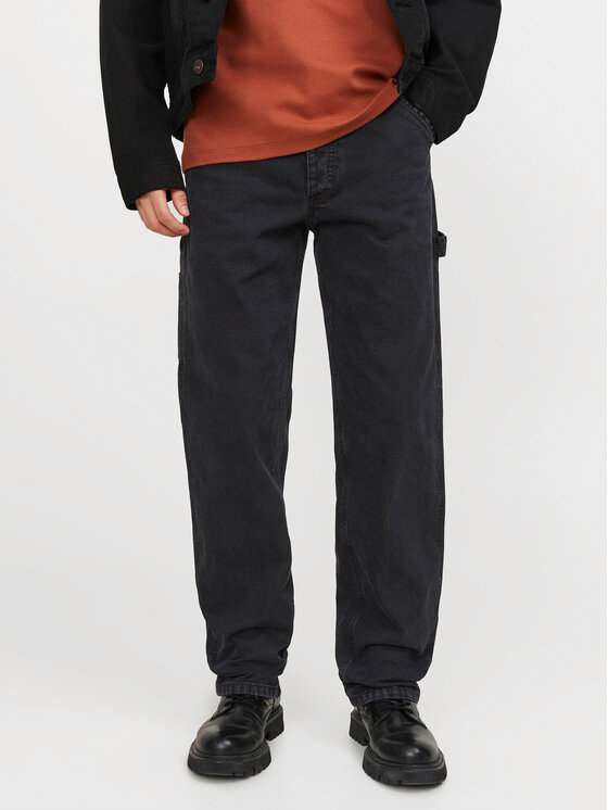 Jack & Jones Дънки Eddie 12252802 Черен Loose Fit цвят на ниска цена