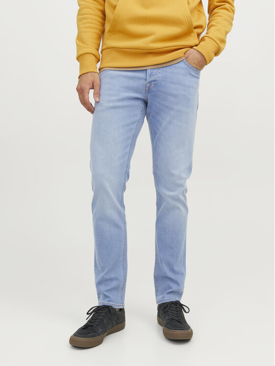 Jack & Jones Дънки Glenn 12243593 Син Slim Fit цвят на ниска цена
