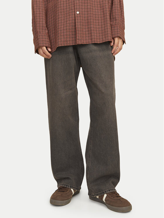 Jack & Jones Дънки Ron Original 12270068 Черен Baggy Fit цвят на ниска цена