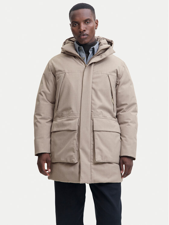 Jack & Jones Зимно яке Cmoon 12284883 Бежов Regular Fit цвят на ниска цена