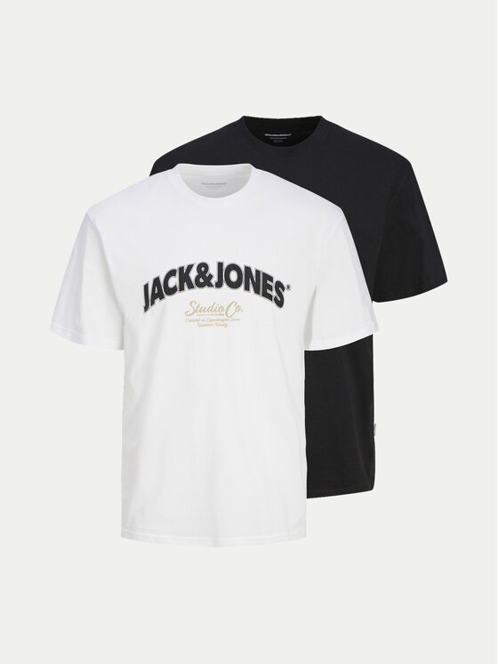 Jack & Jones Комплект тениски Bronx 12271571 Черен Relaxed Fit цвят на ниска цена
