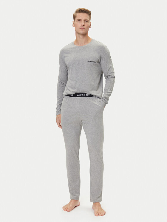 Jack & Jones Пижама Everest 12273632 Сив Standard Fit цвят на ниска цена