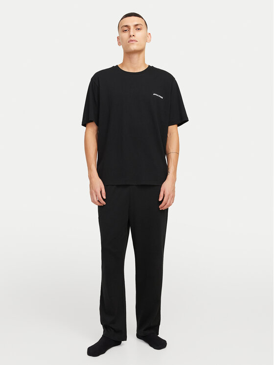 Jack & Jones Пижама Everest 12273633 Черен Standard Fit цвят на ниска цена
