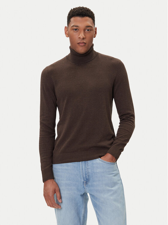 Jack & Jones Поло Emil 12157417 Кафяв Regular Fit цвят на ниска цена