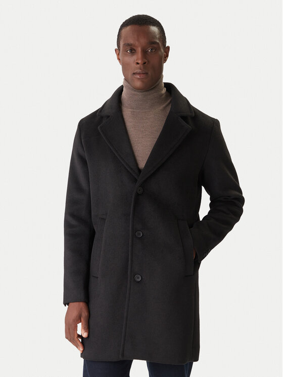 Jack & Jones Преходно палто Blastanford 12286263 Черен Regular Fit цвят на ниска цена