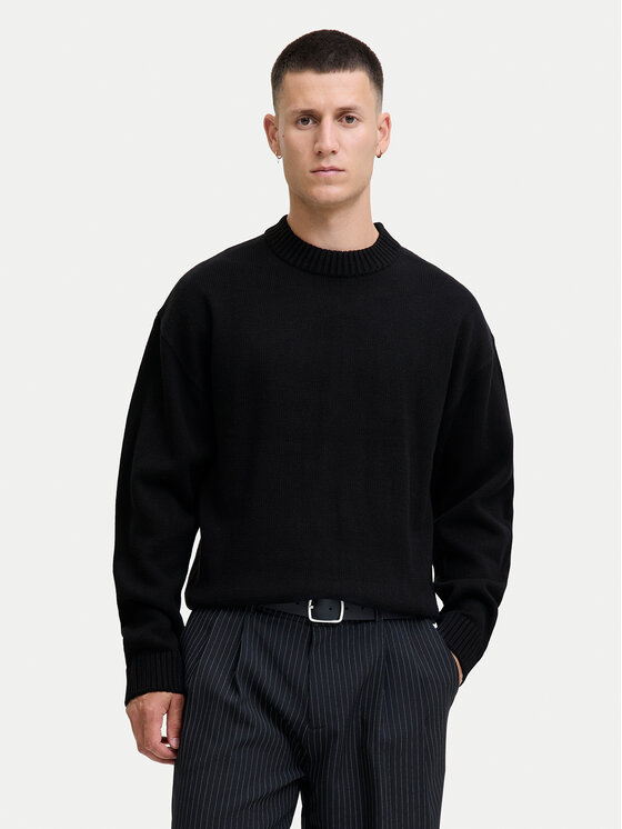 Jack & Jones Пуловер Urban 12278942 Черен Relaxed Fit цвят на ниска цена