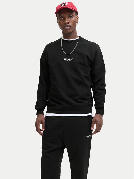 Jack & Jones Суитшърт Soho 12278791 Черен Relaxed Fit цвят на ниска цена