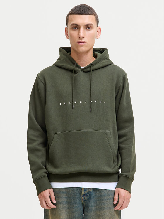 Jack & Jones Суитшърт Star 12233972 Зелен Relaxed Fit цвят на ниска цена