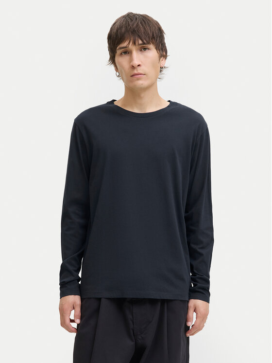 Jack & Jones Тениска с дълъг ръкав Basic 12279538 Тъмносин Regular Fit цвят на ниска цена