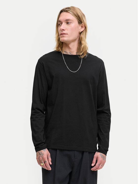 Jack & Jones Тениска с дълъг ръкав Basic 12279538 Черен Regular Fit цвят на ниска цена