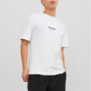 Jack & Jones Тишърт Vesterbro 12240121 Бял Relaxed Fit цвят на ниска цена