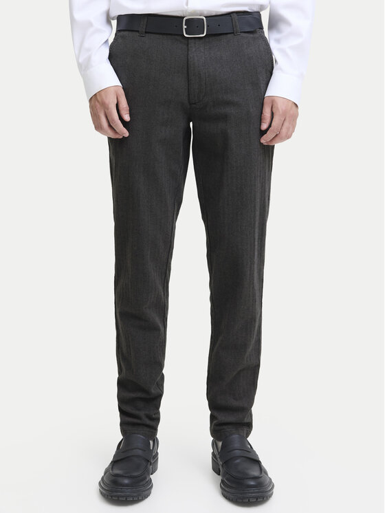 Jack & Jones Чино панталони Marco Bowie 12279659 Сив Slim Fit цвят на ниска цена