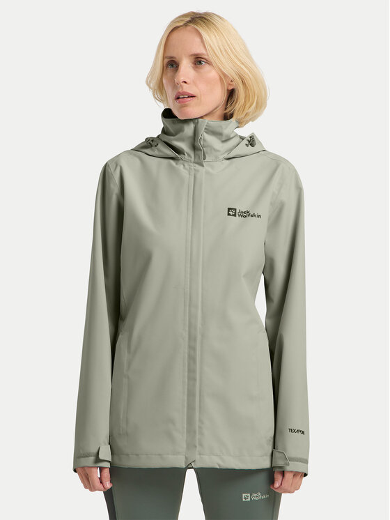 Jack Wolfskin Outdoor яке Trailtime 2l A63902 Зелен Regular Fit цвят на ниска цена