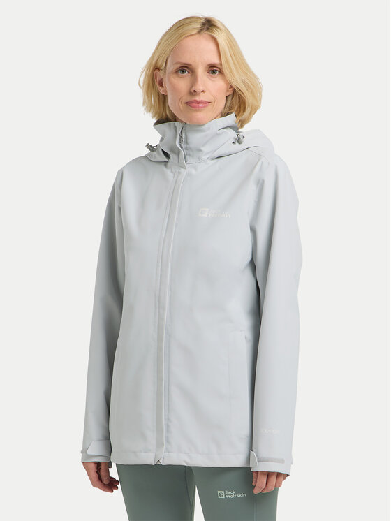 Jack Wolfskin Outdoor яке Trailtime 2l A63902 Сив Regular Fit цвят на ниска цена