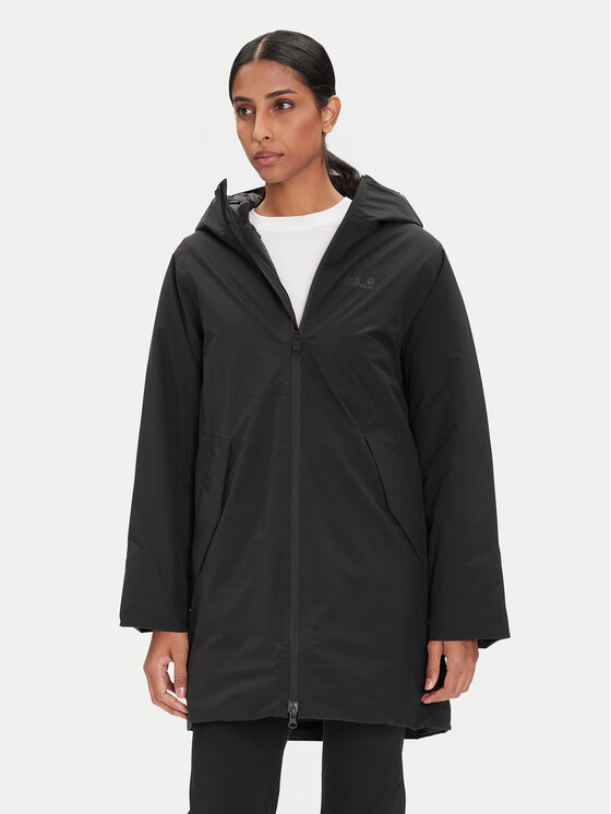 Jack Wolfskin Зимно яке Frost Haven A65091 Черен Regular Fit цвят на ниска цена