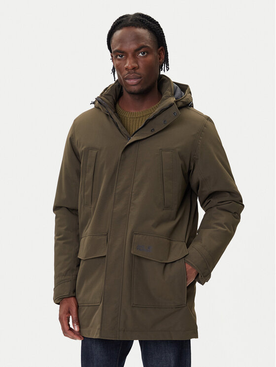 Jack Wolfskin Парка Canyon Shield A65119 Зелен Regular Fit цвят на ниска цена