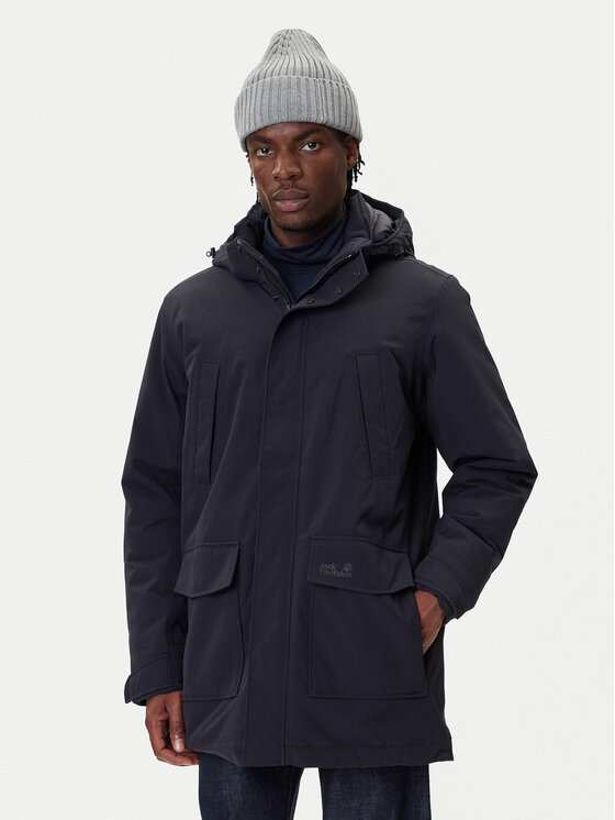 Jack Wolfskin Парка Canyon Shield A65119 Тъмносин Regular Fit цвят на ниска цена