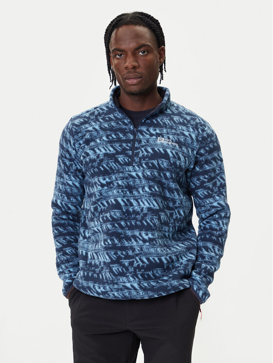 Jack Wolfskin Полар Big Sky A65447 Тъмносин Relaxed Fit цвят на ниска цена