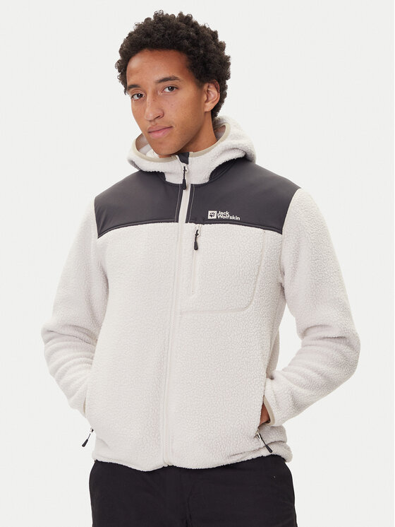 Jack Wolfskin Полар Kammweg Pile Fz 1711271 Екрю Regular Fit цвят на ниска цена