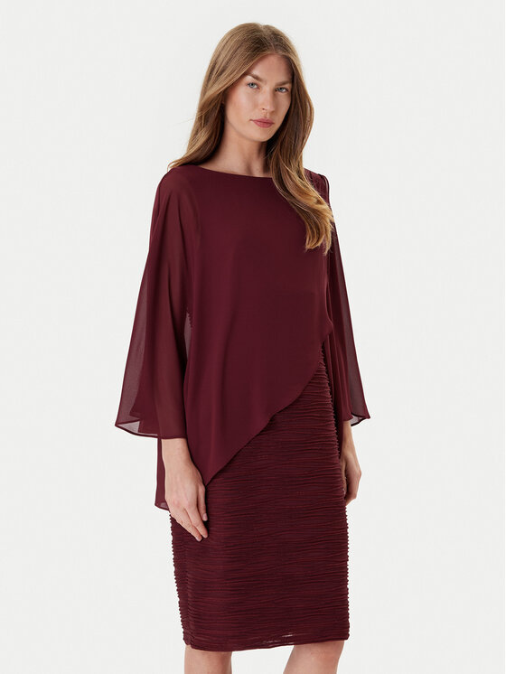 Joseph Ribkoff Коктейлна рокля 251720F25 Бордо Regular Fit цвят на ниска цена