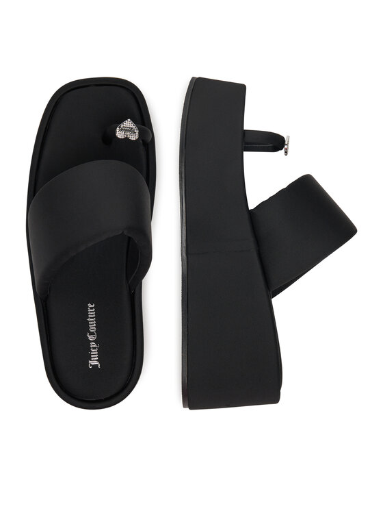 Juicy Couture Джапанки WSS21512-02 Черен цвят на ниска цена