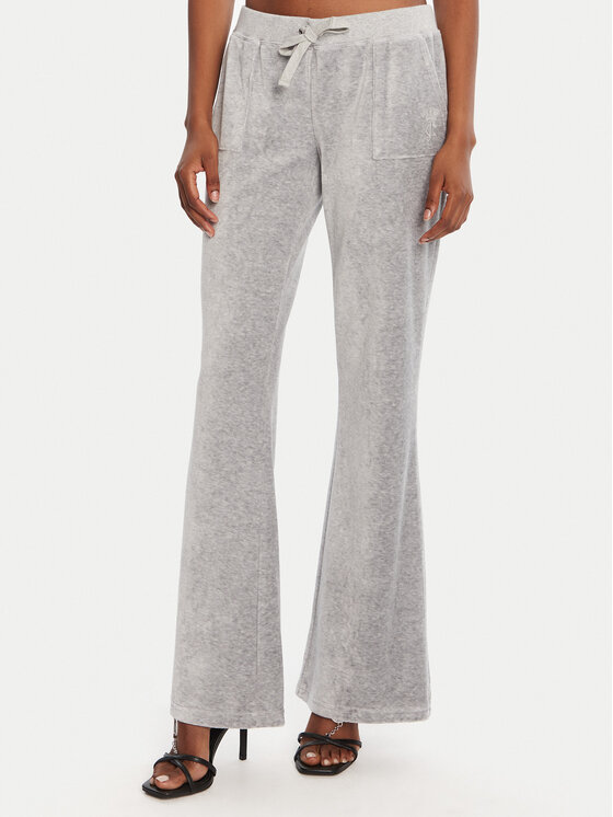 Juicy Couture Долнище анцуг Caisa JCSEBJ008 Сив Slim Fit цвят на ниска цена