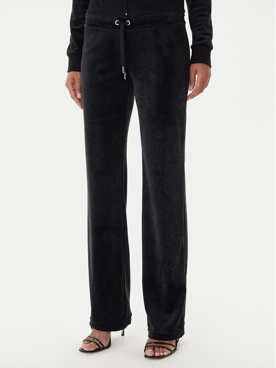 Juicy Couture Долнище анцуг Christine JCWBJ225311 Черен Flared Leg цвят на ниска цена