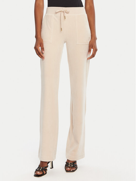 Juicy Couture Долнище анцуг Del Ray JCAP180G Бежов Regular Fit цвят на ниска цена