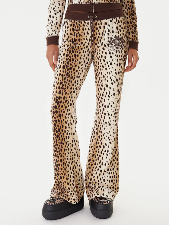 Juicy Couture Долнище анцуг JCGBJ225013A Бежов Regular Fit цвят на ниска цена